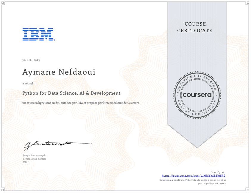 Python for Data Science, AI & Development